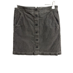 J. Crew Women's 0 Gray Corduroy Mini Skirt 90's Y2K Urban Streetwear Preppy Sexy